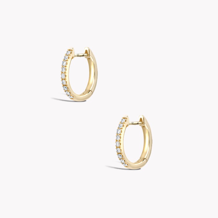 Brilliant Cut Diamond Hoop Earrings Brilliant Cut, Grain Set_3