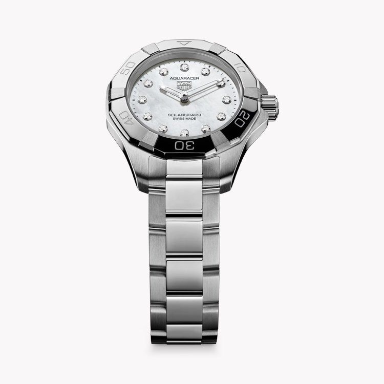 TAG Heuer Aquaracer Professional 100 28mm, Mother-of-Pearl Dial, Diamond dot Numerals_4