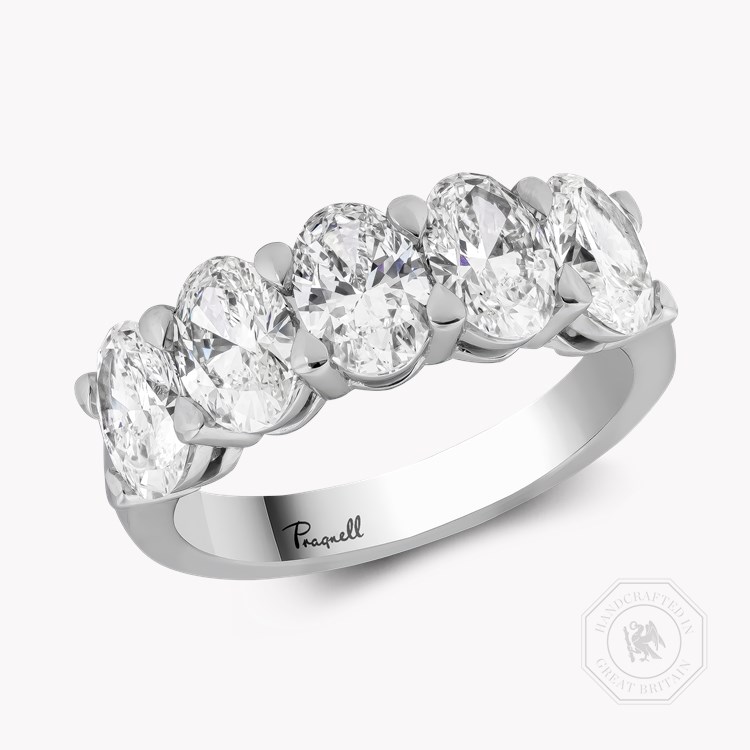 Five Stone Diamond Ring Oval Cut, Claw Set_1