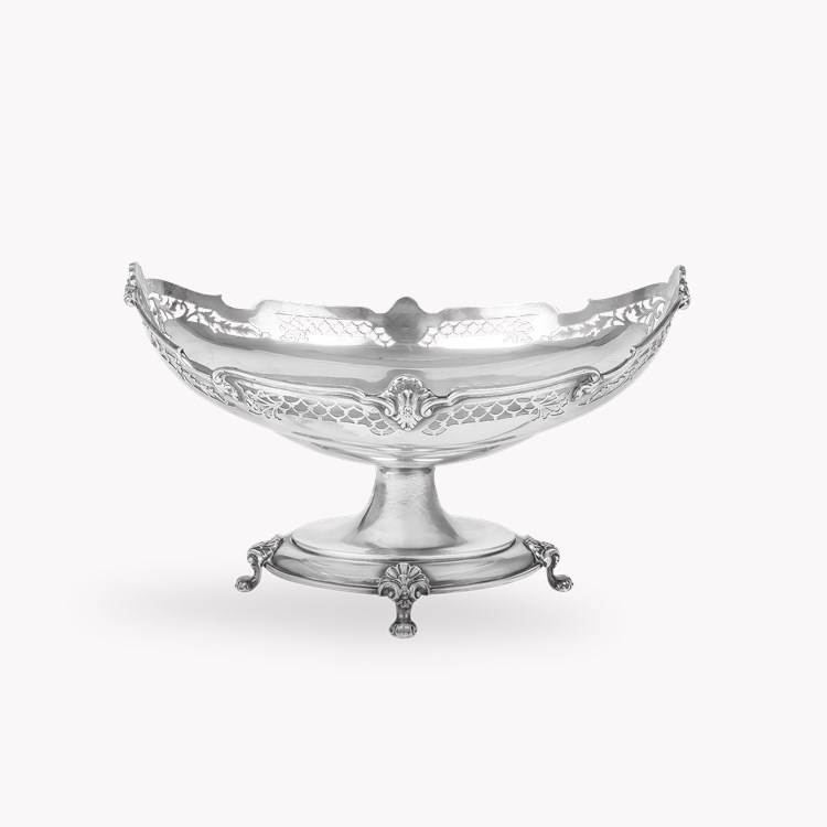 Silver George V Decorative Fruit Bowl Hallmarked London_1