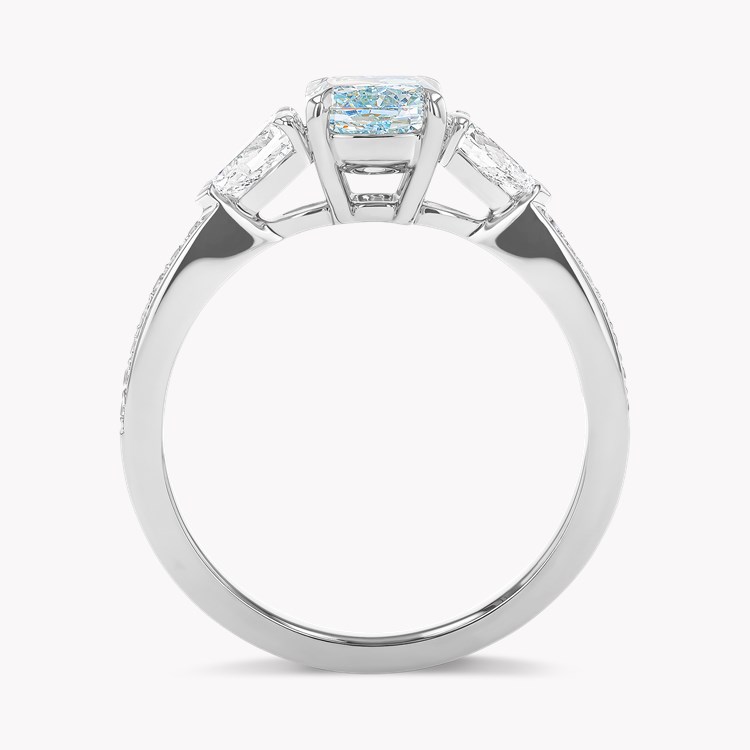 Masterpiece 1.12ct South African Fancy Intense Blue-Green Diamond Ring Cushion modern cut, Claw set_3