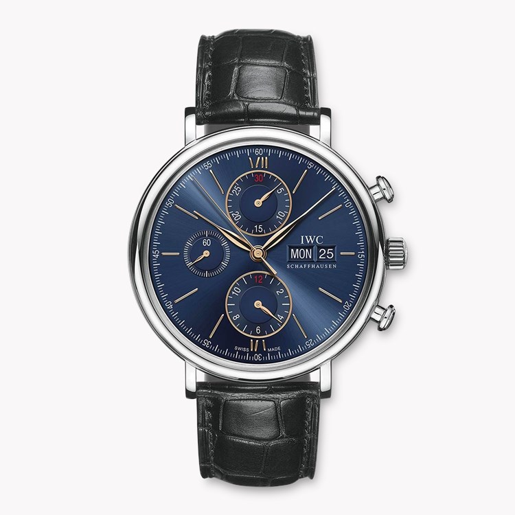 IWC Portofino Chronograph 42mm, Blue Dial, Baton Numerals_1