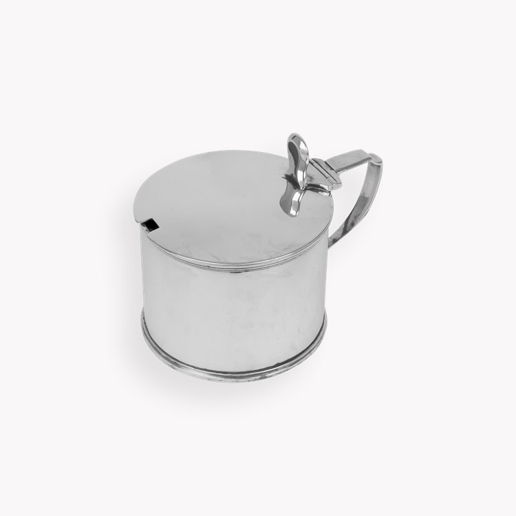 Silver George III Drum Mustard Pot Hallmarked London_1