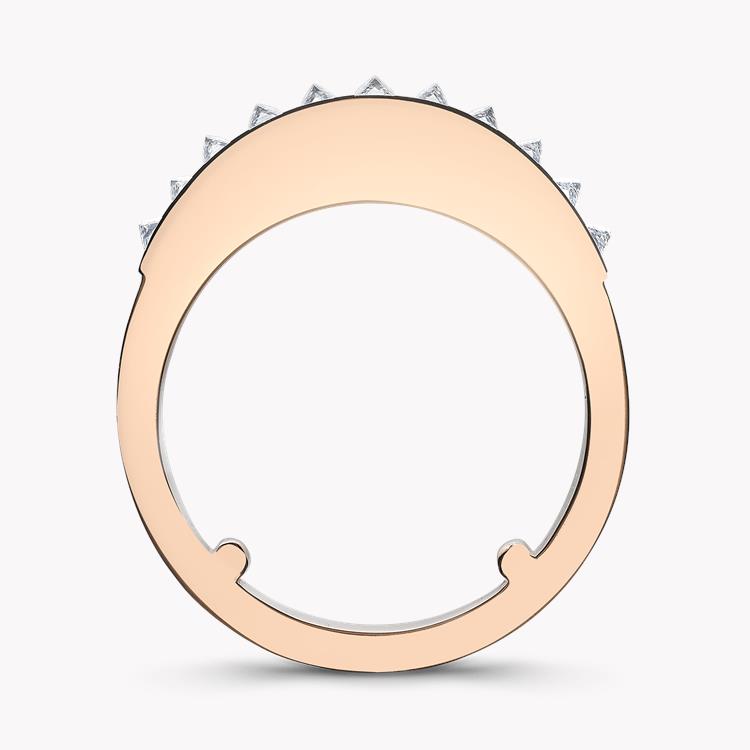 RockChic 0.56ct Diamond Domed Half Eternity Ring Inverted Princess Cut, Channel Set_3