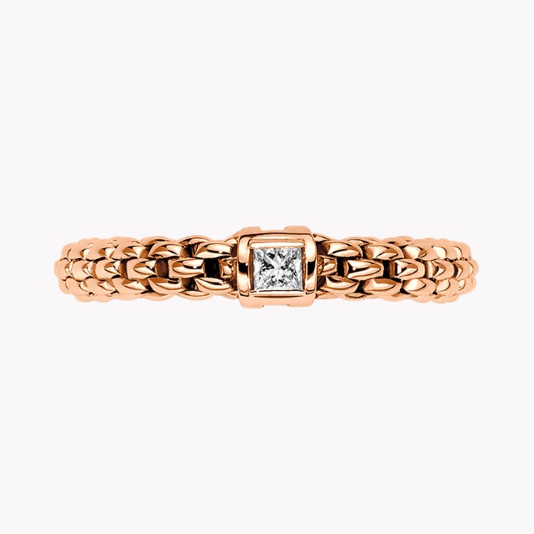 Fope Souls Flex-It Diamond Ring Square Cut, Rubover Set_2