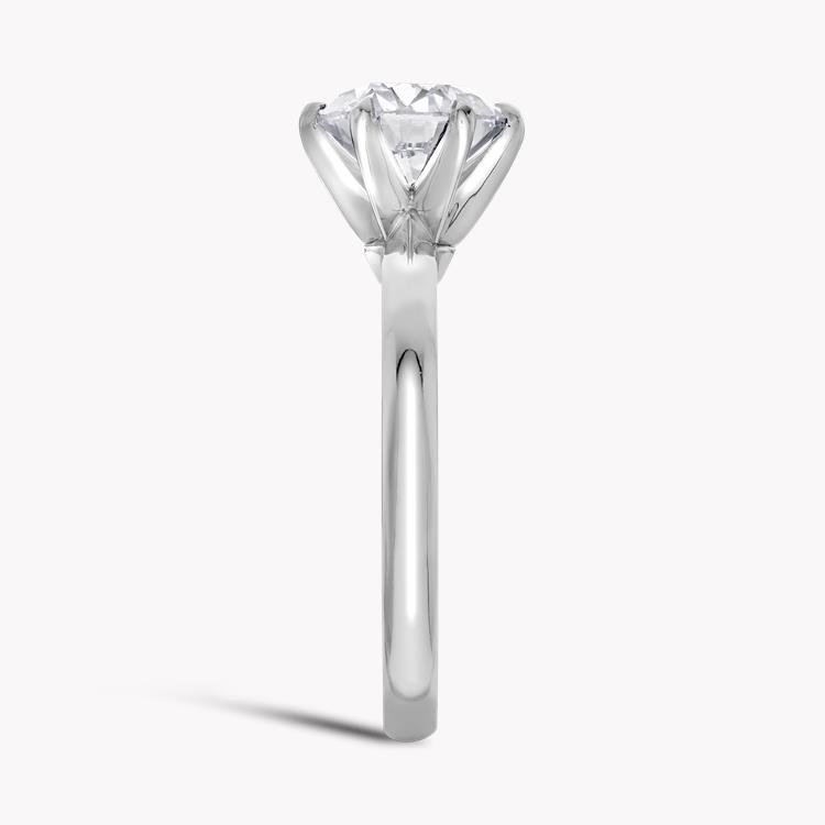 Diamond Solitaire Ring 2.02CT in Platinum Brilliant Cut, Six Claw Set_4