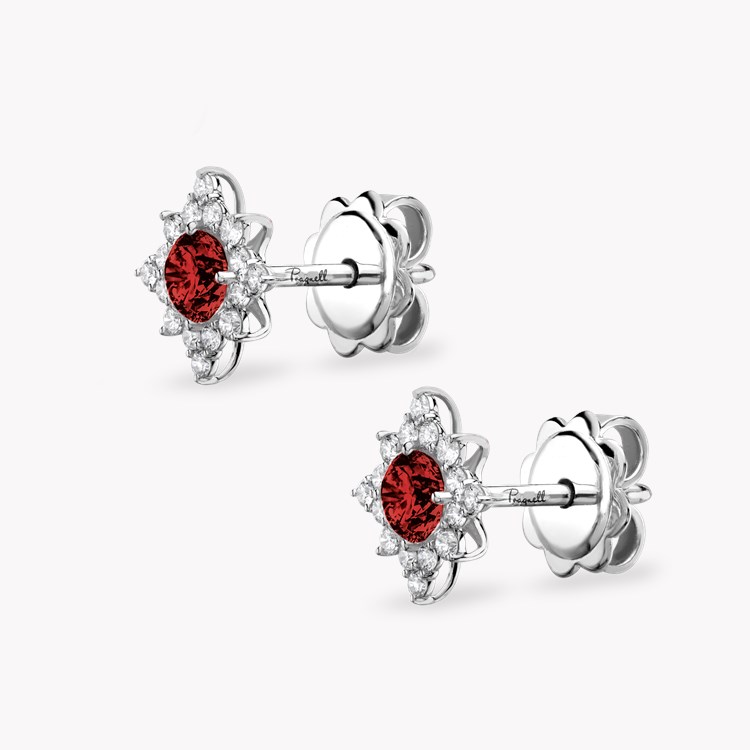 Star Struck Ruby Stud Earrings Brilliant cut, Claw set_2