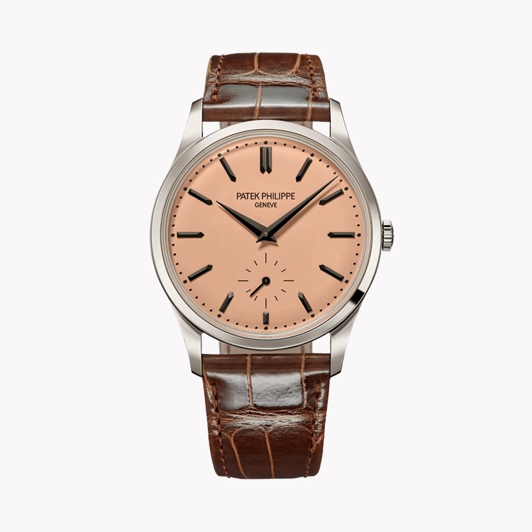 Patek Philippe Calatrava 38mm, Rose Dial, Baton Numerals_1