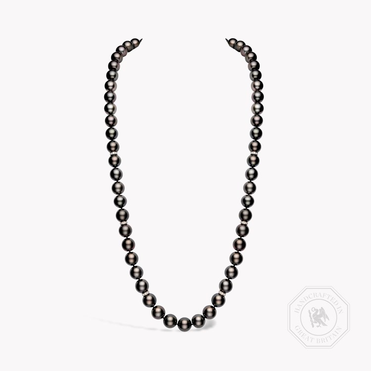 Black Tahitian Pearl Necklace 9.5mm - 11.1mm_1