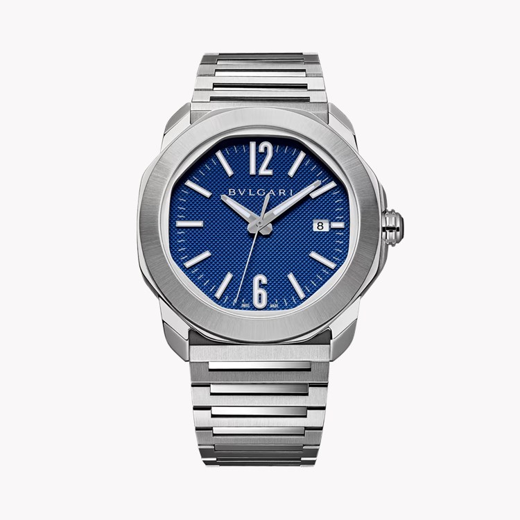 Octo Roma 41mm, Blue Dial, Arabic/Baton Numerals_1