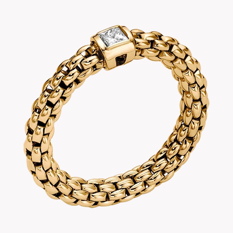 Fope Souls Flex-It Diamond Ring Square Cut, Rubover Set_1