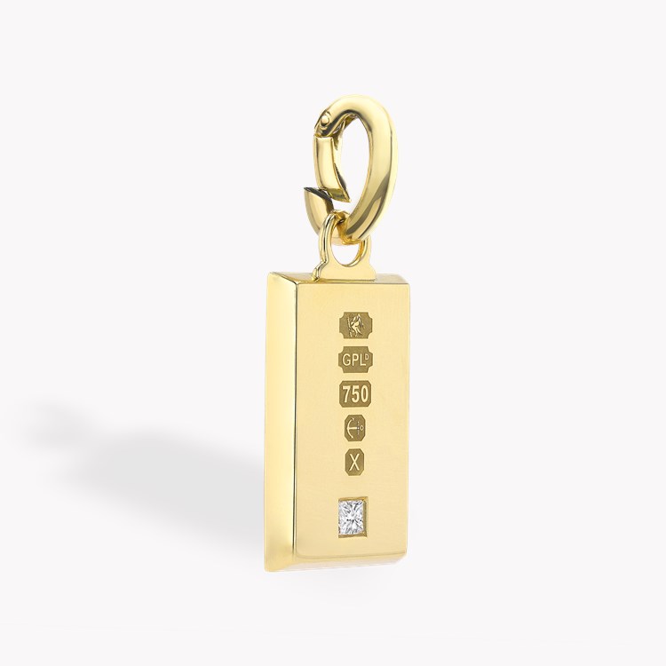 Ingot Pendant Princess Cut, Claw Set_2
