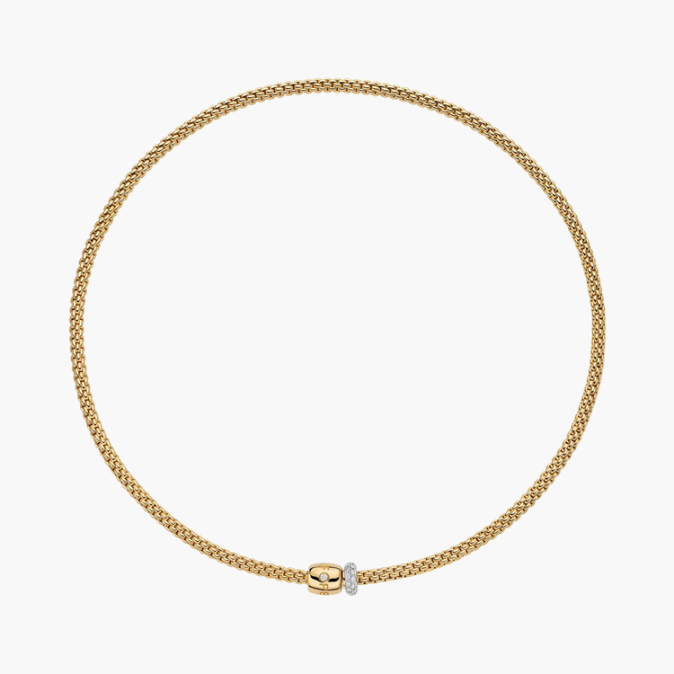 FOPE Prima Flex'It Diamond Necklace   0.19ct in 18ct Yellow Gold