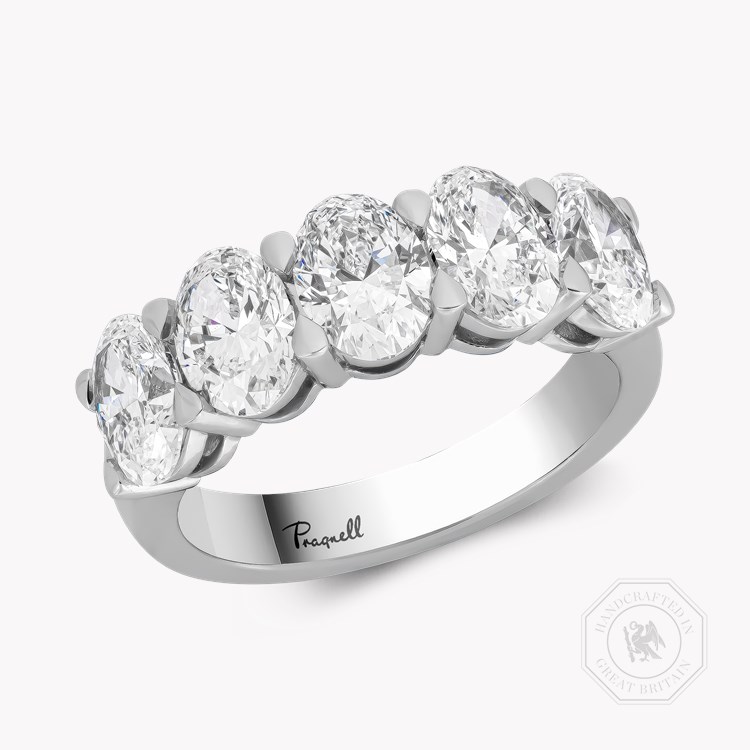 Five Stone Diamond Ring Oval Cut, Claw Set_1