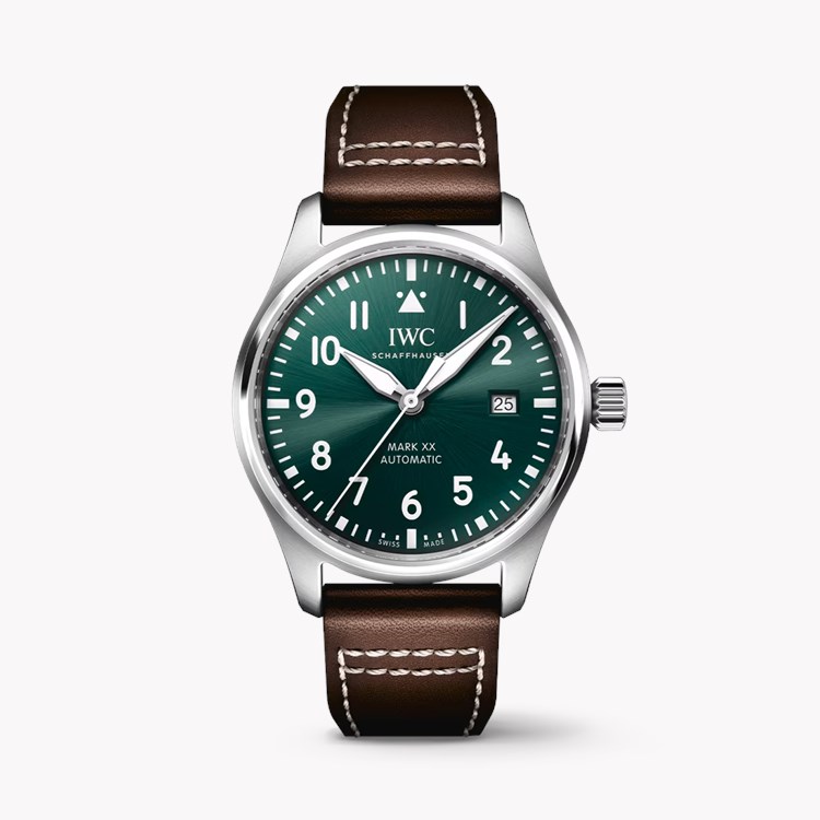 IWC Pilot's Mark XX 40mm, Green Dial, Arabic Numerals_1