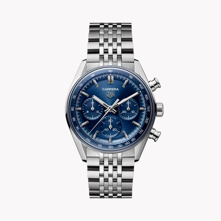 Tag Heuer Carrera Chronograph 41mm, Blue Dial, Baton Numerals_1