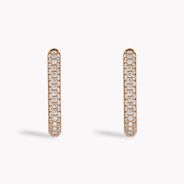 Havana 1.086ct Brilliant Cut Diamond Hoop Earrings Brilliant Cut, Micro Pavé_2