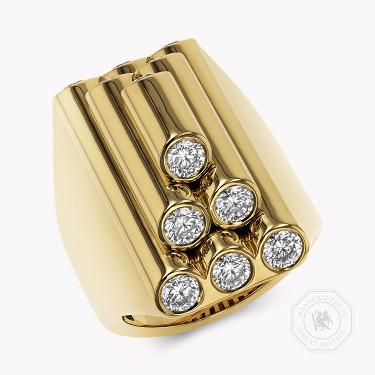 Eclipse 2.31ct Large Diamond Pyramid Ring Brilliant Cut, Rubover Set_1