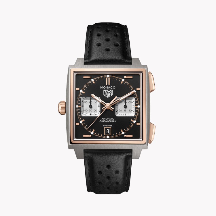 Tag Heuer Monaco Chronograph 39mm, Black Dial, Arabic/Baton Numerals_1