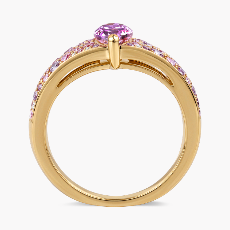 Masterpiece Snowdrift Setting 1.00ct Fancy Deep Pink-Purple Diamond Ring Marquise Cut, Claw Set_3