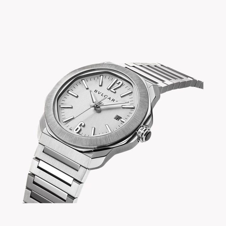 Octo Roma 41mm, White Dial, Arabic/Baton Numerals_4