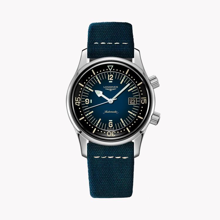 Longines Legend Diver Watch L3.774.4.90.2 42mm, Blue Dial, Arabic/Baton Markers_1