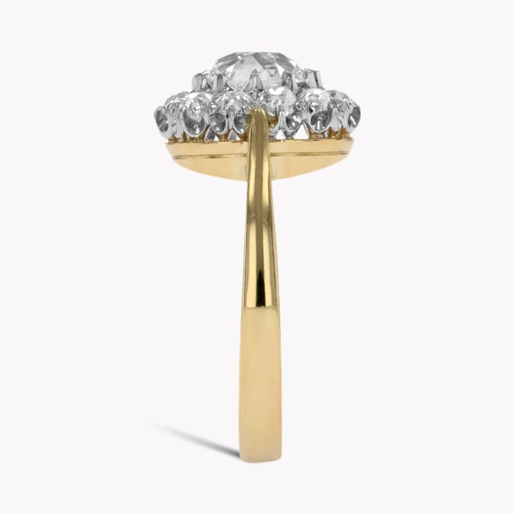 Coronet Old Cut 1.585ct Diamond Cluster Ring Old Cut, Claw Set_4