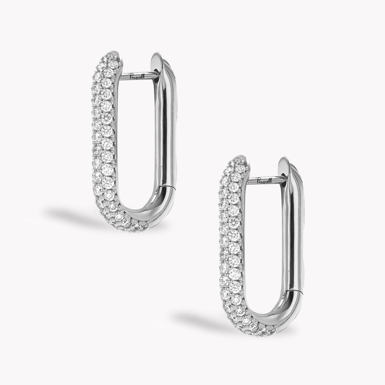 Havana 1.086ct Brilliant Cut Diamond Hoop Earrings Brilliant Cut, Micro Pavé_3