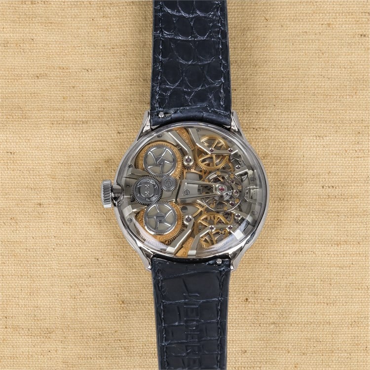 Lederer Central Impulse Chronometer 44mm, Rhodium Dial, Baton Numerals_4