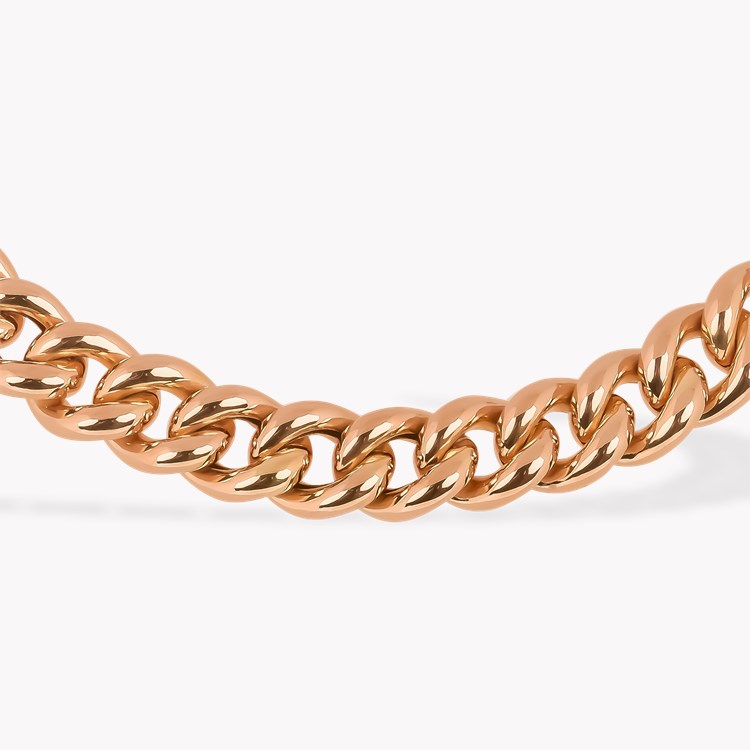 Contemporary Gold Curb Chain Necklace _2