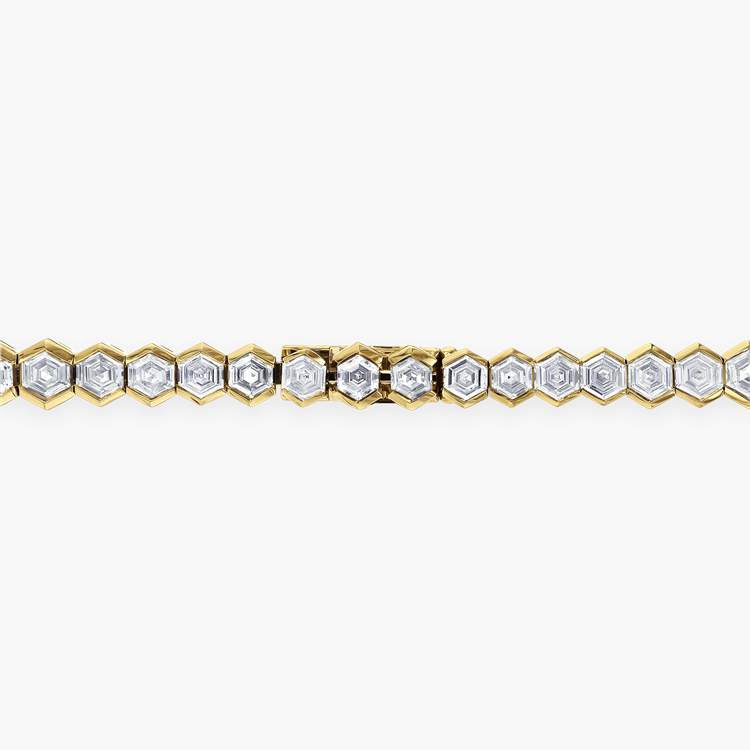 Masterpiece Honeycomb 34.01ct Diamond Necklace Hexagonal Cut, Rubover Set_3