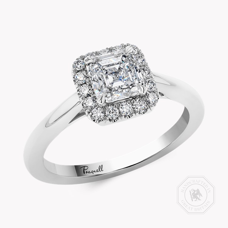 Celestial 1.04ct Asscher Cut Diamond Cluster Ring Asscher Cut, Claw Set_1