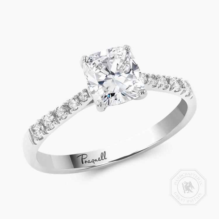 Cushion Cut 1.01ct Diamond Solitaire Ring Cushion modern cut, Claw set_1