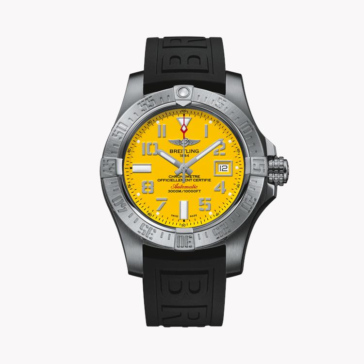 Breitling Avenger II Seawolf  A17331101I1S2 45mm, Yellow Dial, Arabic Numerals_1