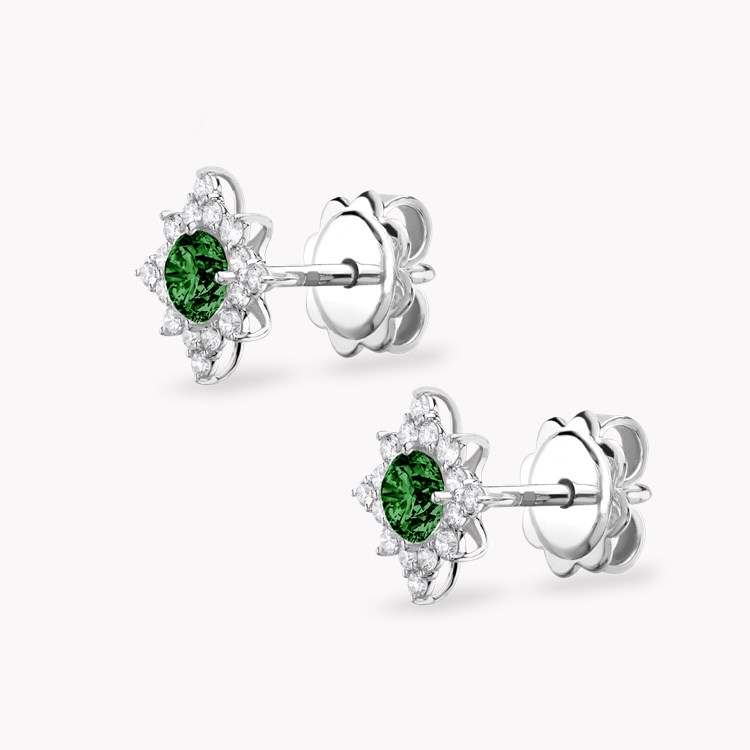 Star Struck Emerald Stud Earrings Brilliant cut, Claw set_2