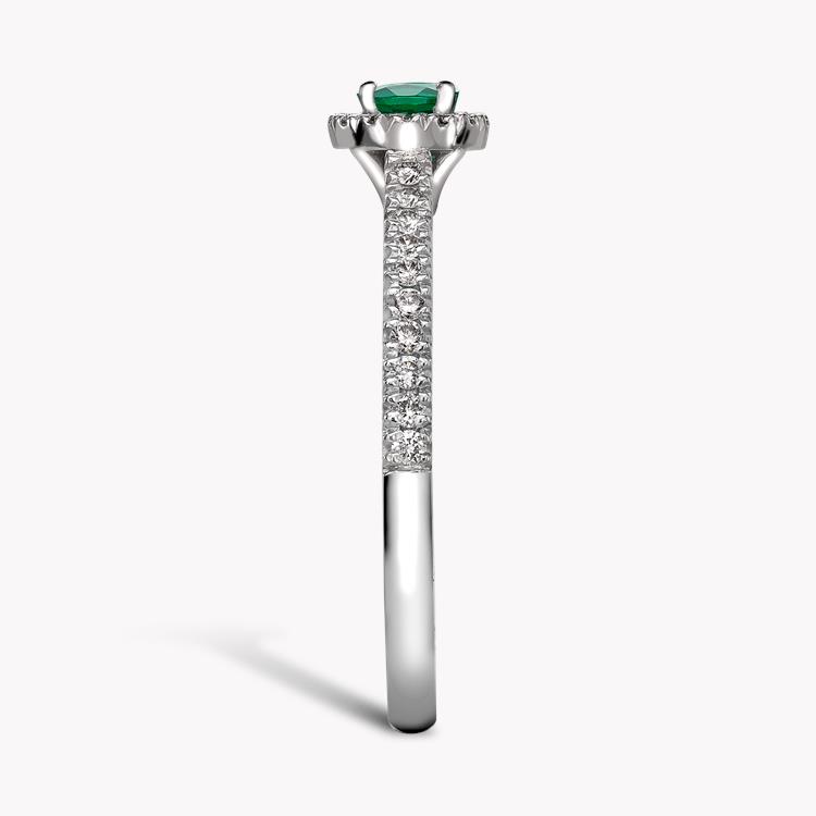 Celestial 0.25ct Emerald and Diamond Cluster Ring Brilliant cut, Claw set_4