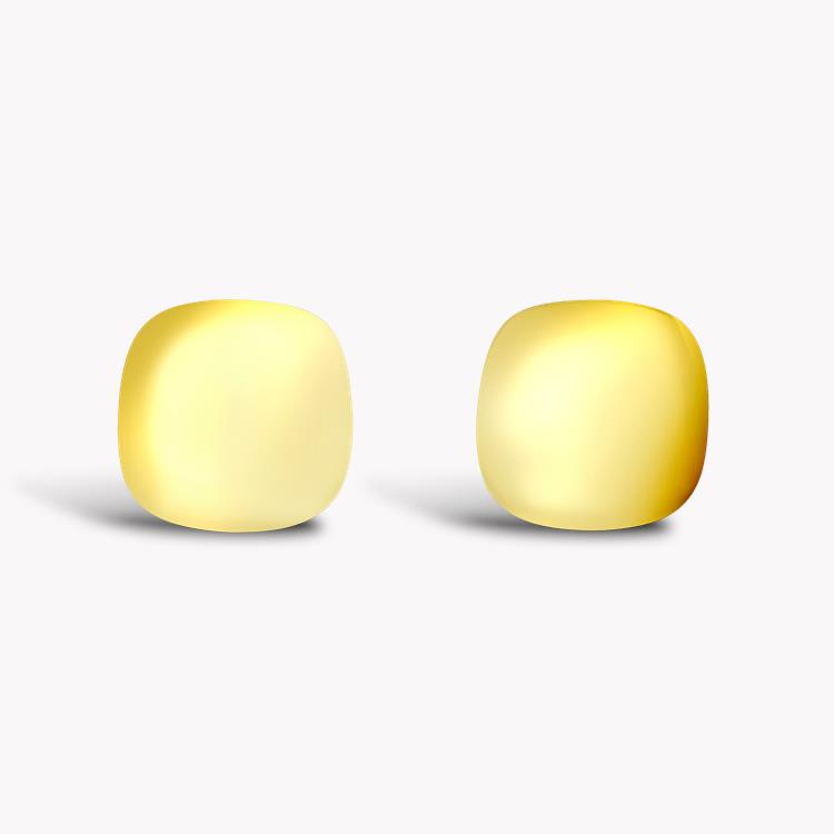 Curved Square Stud Earrings in 18CT Yellow Gold _1