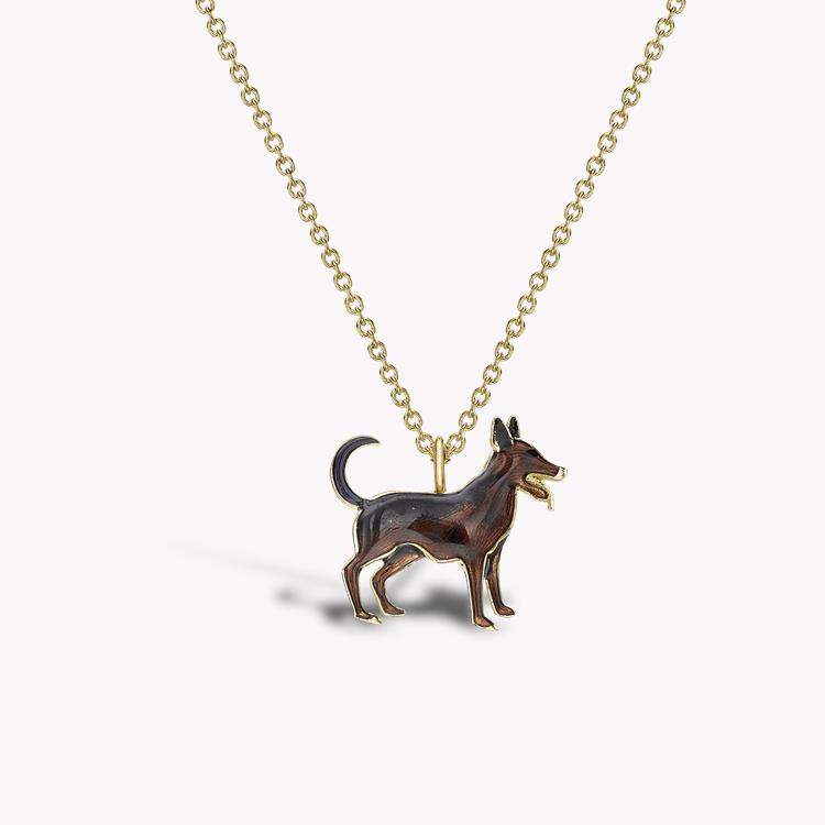 Zodiac Dog Pendant in 18ct Yellow Gold