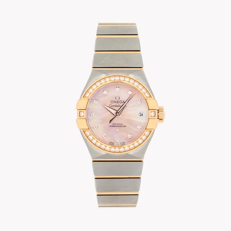 Omega Constellation  O12325272057003 27mm, Mother of Pearl Dial, Diamond Numerals, Diamond Set Bezel_1