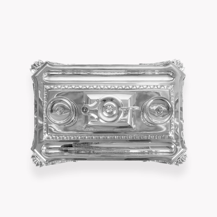 Silver Victorian Inkstand Hallmarked London_3