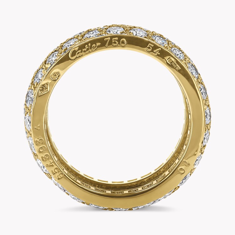 Cartier 1990s Nigeria Collection 5.00ct Diamond Ring Brilliant Cut, Pavé Set_3