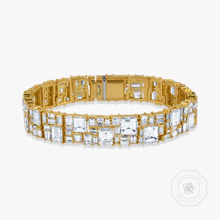 Masterpiece Mosaic 31.33ct Diamond Bracelet Baguette Cut, Claw Set_1