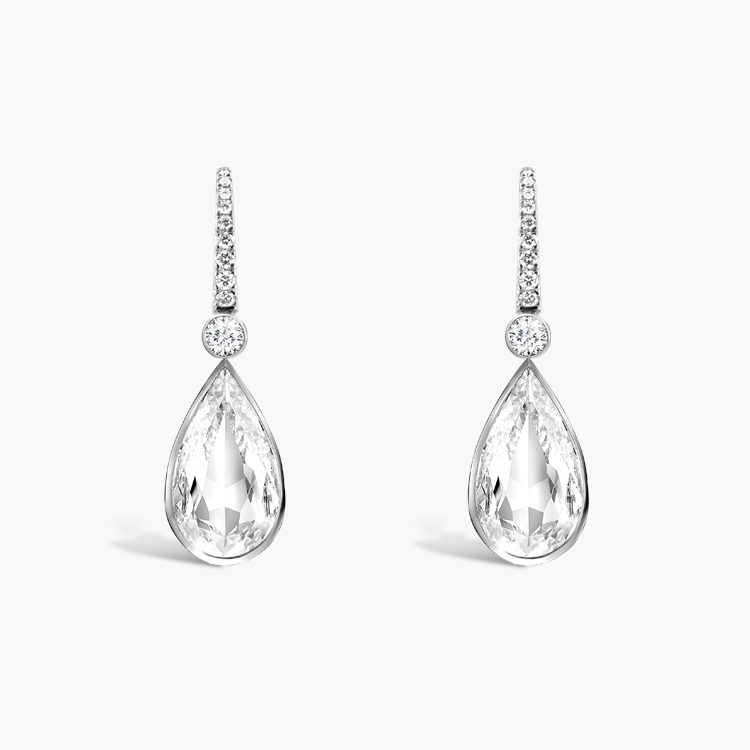 Masterpiece 6.53ct Pearshape Diamond Drop Earrings Pearshape, Rubover Set_1