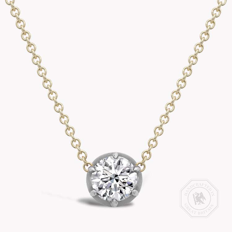 Georgian Setting Diamond Solitaire Pendant Brilliant cut, Claw set_1