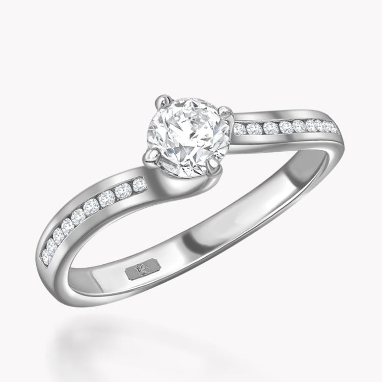 0.50CT Diamond Ring Platinum Union Setting Brilliant Cut, Solitaire, Four Claw Set_1