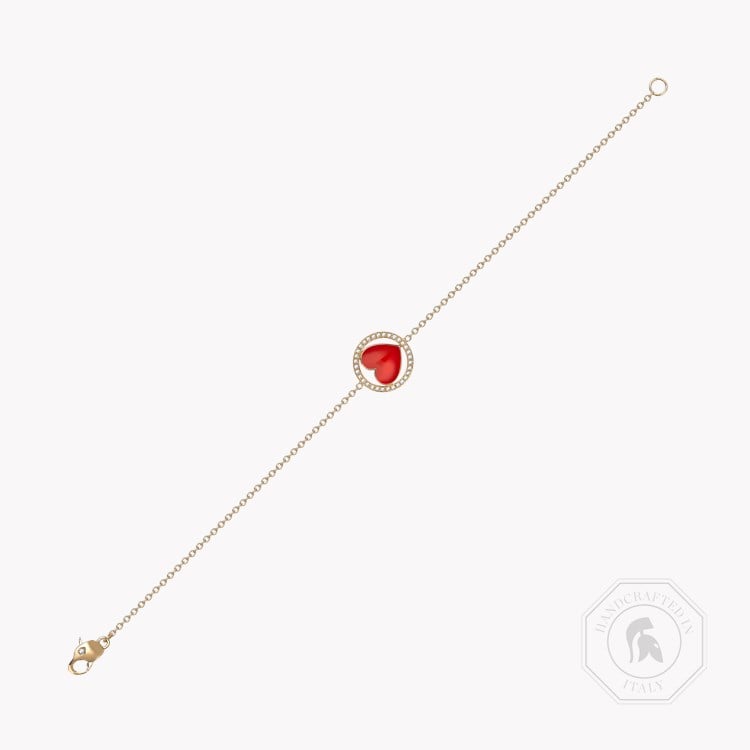 Lady Luck Heart Bracelet in Yellow Gold