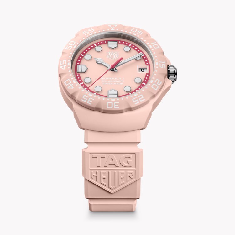 TAG Heuer Formula 1 SolarGraph 38mm, Pink Dial, Dot Numerals_4