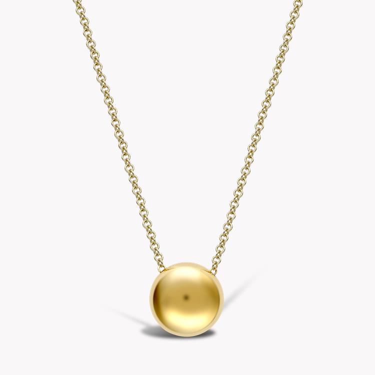 Flat Button Pendant in 18CT Yellow Gold _1