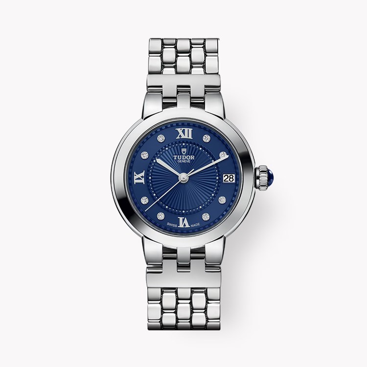 Tudor Clair De Rose 34mm, Blue Dial, Roman/Diamond Numerals_1