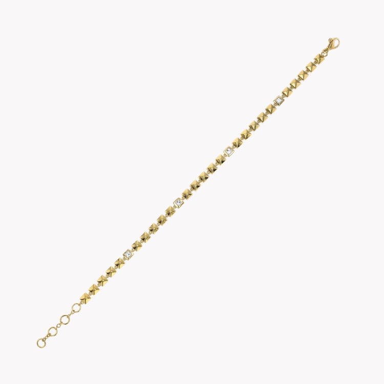 RockChic 0.32ct Inverted Princess Cut Diamond Bracelet Princess Cut, Rubover Set_2